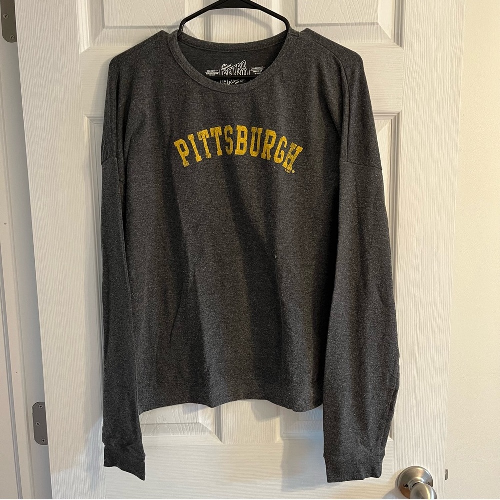 retro brand pittsburgh lightweight sweatshirt size L